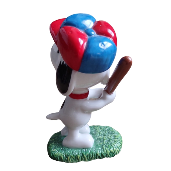 Peanuts Snoopy Baseball 1997 Ceramic Figurine By Flambro Imports - Picture 3 of 12